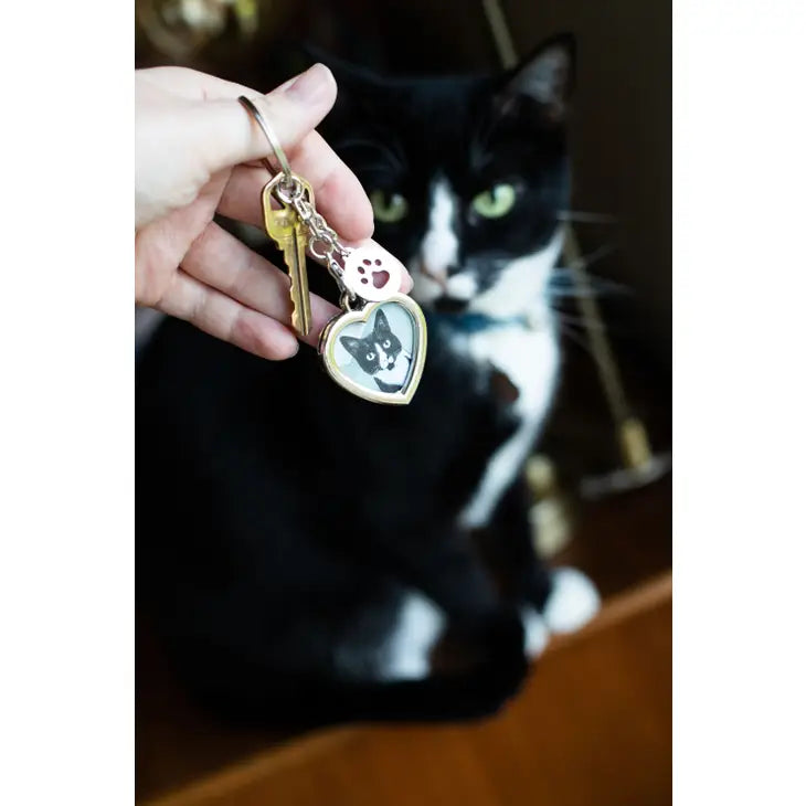 Cat Heart Keychain