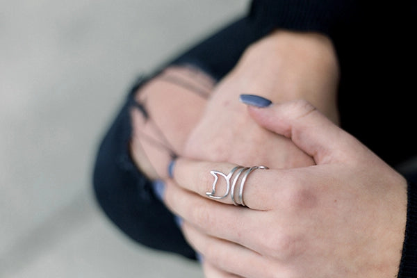 Sterling Silver Cat Tail Ring