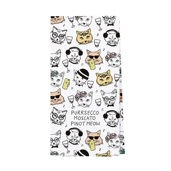 Purrsecco Tea Towel