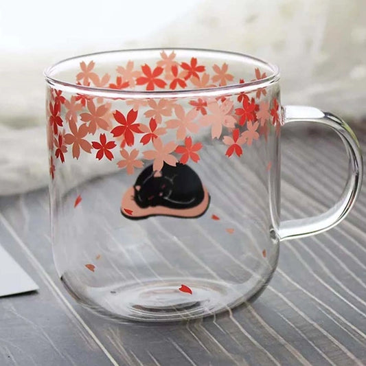 Copy of Sakura Design Black Cat Sleeping Glass Mug