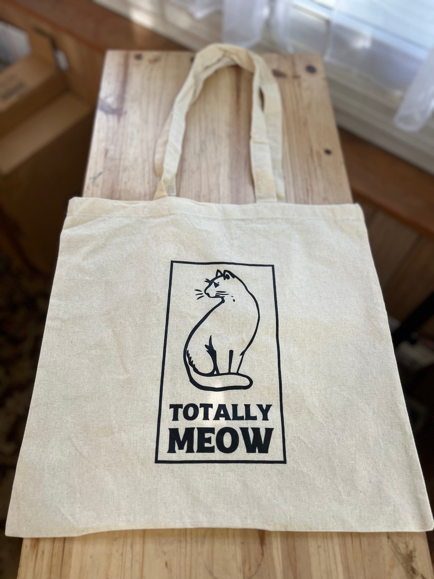 Totally Meow Reusable Organic Cotton Bag