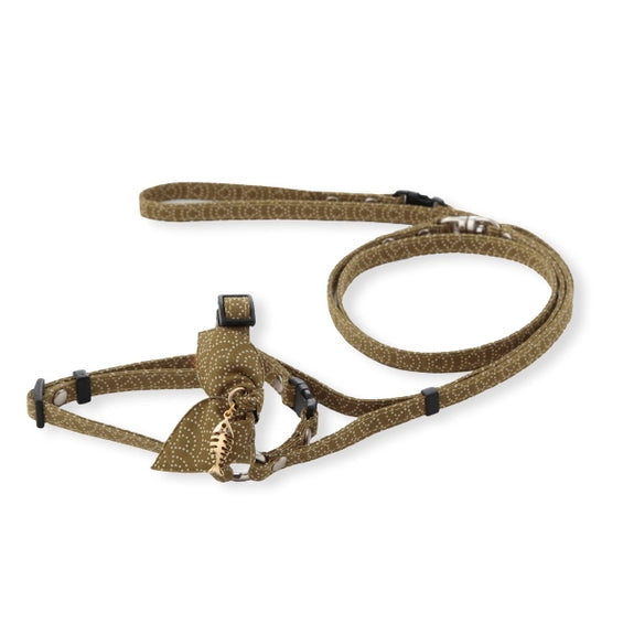 Zen Fish Charm Cat Harness & Leash - Green