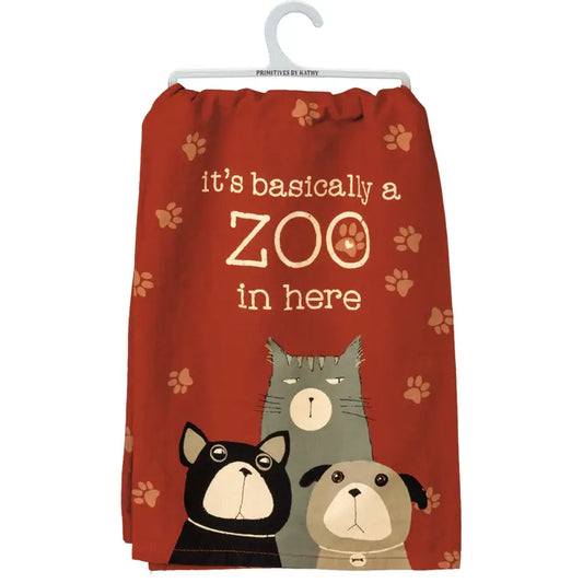 "Basically a Zoo" Kitchen Towel