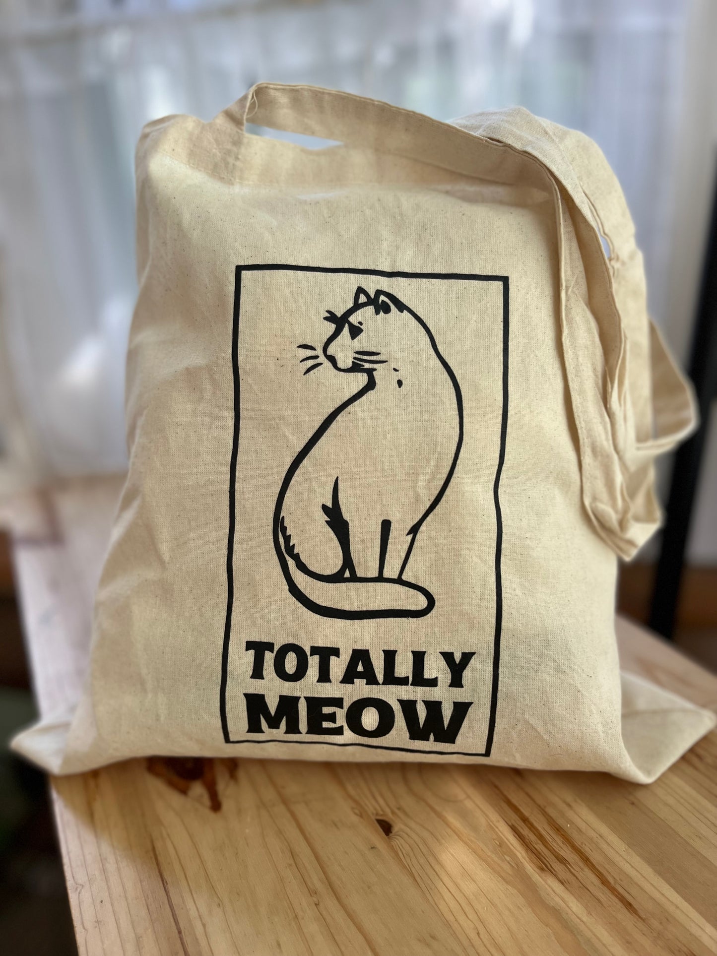 Totally Meow Reusable Organic Cotton Bag